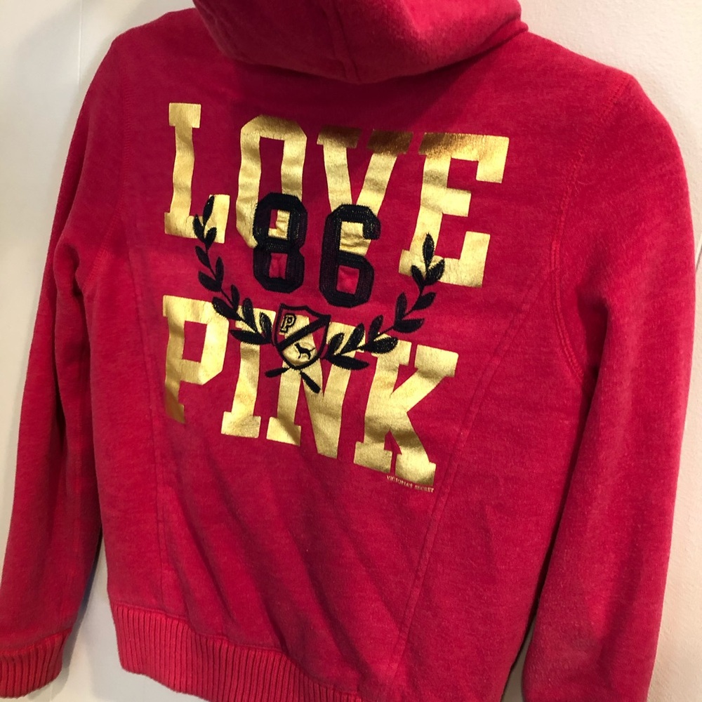 Pink Victoria’s Secret Full Zip Hoodie